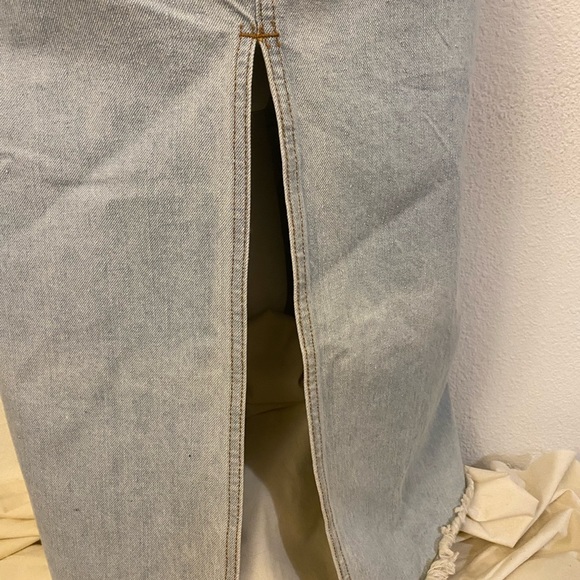 Denim strapless dress/or long skirt/ Designer MI X IT / Full Length Jeans Skirt - Picture 5 of 10